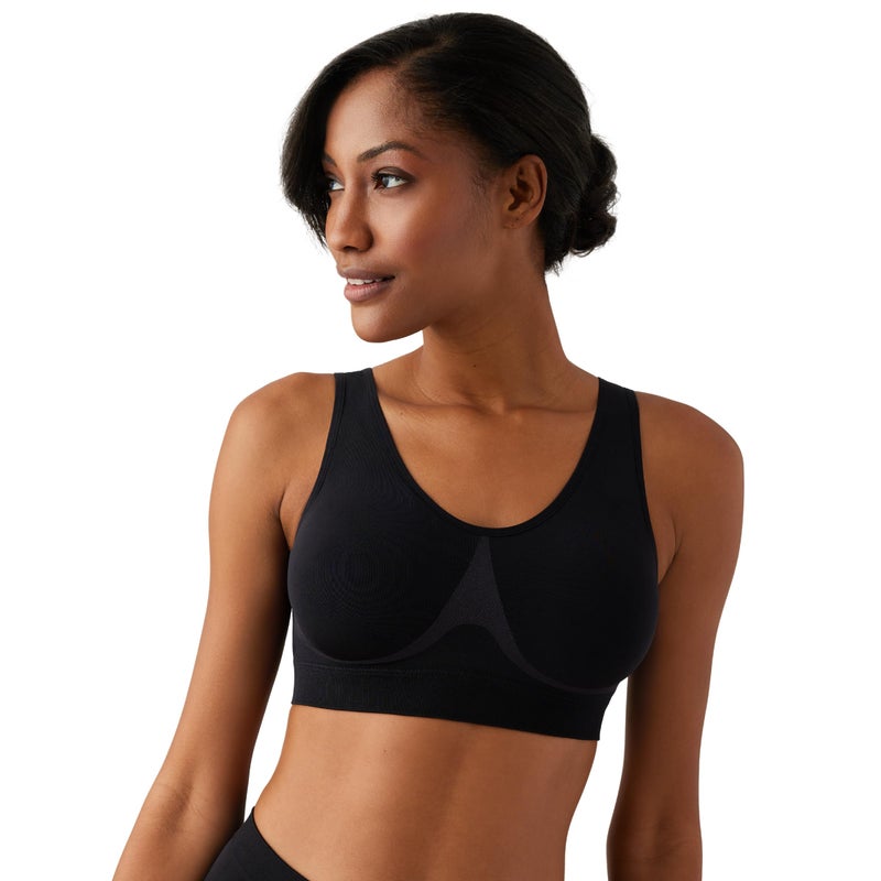 Wacoal Womens B-smooth Wide Strap Bralette Bra, Black, 40 US - Image 1